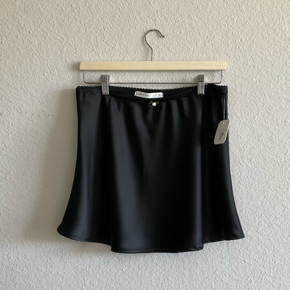Altar’d State - Satin Mini Black Skirt